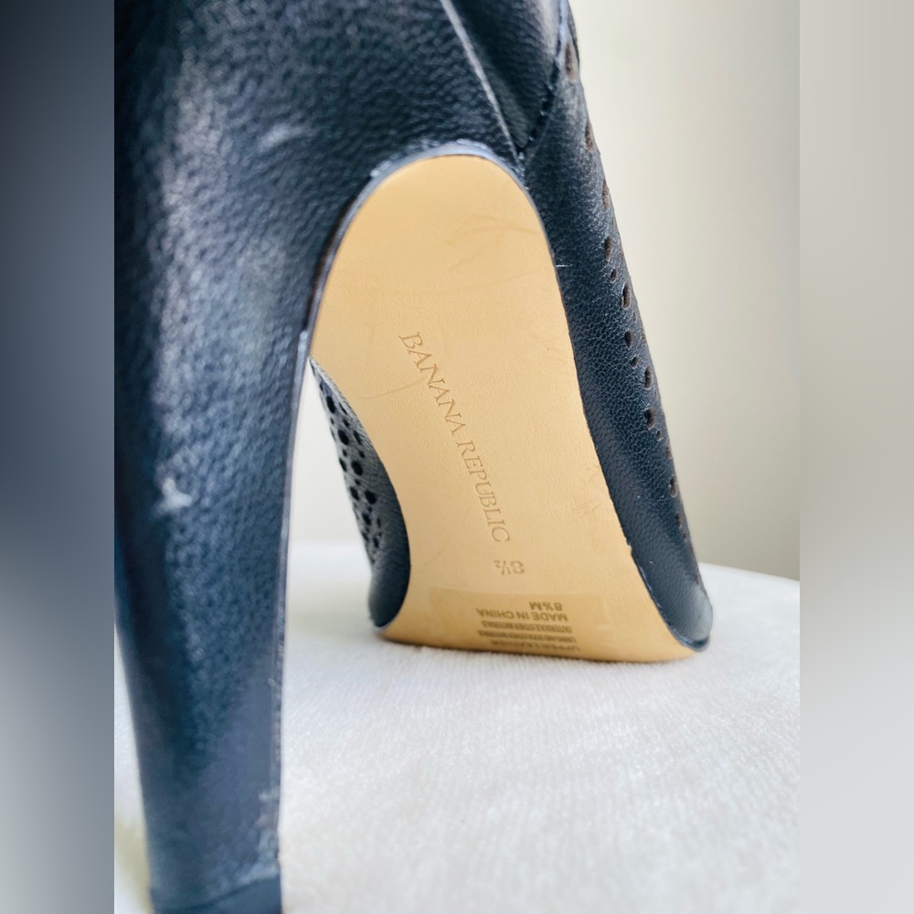 Banana Republic Black Perforated Leather Booties - Picture 7 of 11